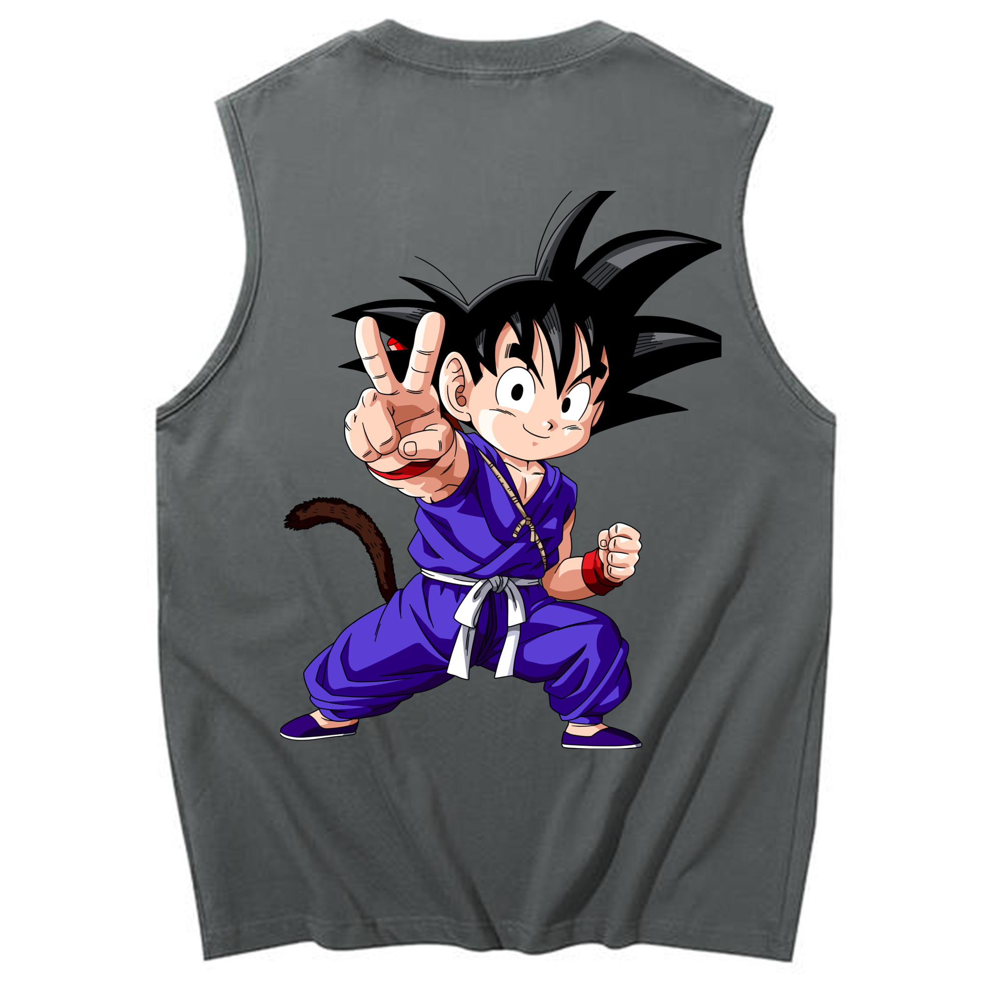 （画像用） ドラゴンボール 孫悟空（そん ごくう）Son Goku カカロット DRAGON BALL Kakarotto コットン100％タンクトップ（背面プリント）